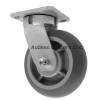 8DKTPR 8" Kingpinless Swivel Plate Caster, Donut Tread TPR Wheel