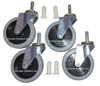 4SRC40 Replacement 4" Caster Set for Rubbermaid Carts, Set of 4