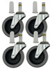 4SRC40 Caster Set - 4" for Rubbermaid