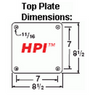 8.5 x 8.5 Top Plate Dimensions