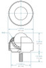 SBT-1SS 1" Stud Mounted All Stainless Steel Hudson Bearing Ball Transfer