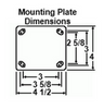 R-WH-6SPB Hamilton 6" x 2" Rigid Plate Caster, Poly on Cast Iron Wheel