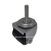 Low profile swivel caster with 3/8"-16 stem