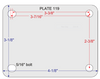 3-1/8 x 4-1/8 Plate Dimensions