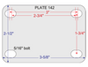 2-1/2 x 3-5/8 Plate Dimensions