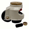 3P80S 3" Leveling Caster, Nylon Wheel, Hexagon Plate, 2200 lb Capacity, M16 stem