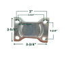 3P20NR 3" Rigid Caster Infiniti Wheel Top Plate