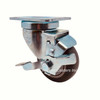 3 inch Swivel Soft Round Tred Caster Wheel with Brake