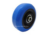 3-1/2" x 1-1/4" blue poly wheel