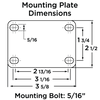 R-EN-35GB95 Endurance Rigid Caster with Duraglide Wheel