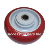 3" x 1-1/4" maroon polyurethane tread wheel