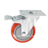 655250-AC 4 Inch Total Lock Swivel Caster with Polyurethane Wheel, 655250