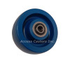 4" x 2" Solid blue polyurethane wheel, 1/2" precision ball bearings