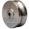 4" X 2"  stainless v-groove wheel, precision ball bearings