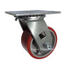 4 x 2 swivel caster with polyurethane on cast iron wheel