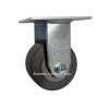 Rigid caster with 4" x 2" gray TPR wheel