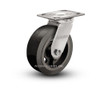 5" x 2" Albion 16 Series Swivel Plate Caster, Moldon Rubber Wheel