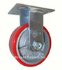 5" x 2" Rigid caster with polyurethane on cast iron wheel