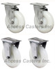 5SSNY-SET 5 Inch Stainless Steel Swivel Caster Set with Nylon Wheel