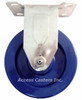 5DLSSSR 5" Stainless Steel Rigid Caster with Blue Polyurethane Wheel