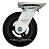 16MR06201S 6" x 2" Albion 16 Series Swivel Caster, Moldon Rubber Wheel