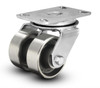 Albion Dual Wheel Rigid Caster with Trionix Nylon Wheel (picture shown is swivel with steel wheel)