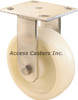 6AGSSNR 6" Stainless Steel Rigid Caster with White Nylon Wheel