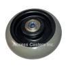 6" x 2" round tread polyurethane on polyolefin wheel