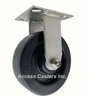 6PSSDR 6" Stainless Steel Rigid Caster with Heavy Duty Polyolefin Wheel