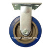 6DBLR 6 inch rigid caster with blue elastomer tread wheel