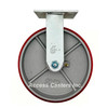 8AEMIR 8" Rigid Plate Caster, Polyurethane on Cast Iron Wheel