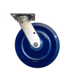 8DSSDLS Stainless Steel Swivel Caster with 8 Inch Blue Elastomer Wheel