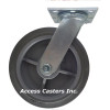 8" x 2" Swivel Plate Caster, TPR Flat Wheel