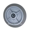 8SPRFR 8" x 2" Rigid Plate Caster, TPR Flat Wheel