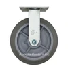 8SPRFR 8" x 2" Rigid Plate Caster, TPR Flat Wheel