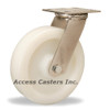 S-STA-8WNZ 8 inch stainless steel swivel caster with White Nylon wheel