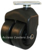 155-2XPP-00 1 1/2 Inch X-Caster High Capacity Low Profile Dual Wheel Caster