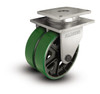 Albion 12x6 Shockmaster Dual Wheel Swivel Caster Poly on Cast Iron Wheel