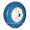 NF16X4KB6HL58  16" Blue Wheelbarrow Wheel, Never Flat Knobby Tread 480/400-8