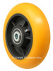 DPXCR12X37P Crowned tread 12" x 3" high performance polyurethane on cast iron wheel