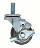 3TPMB16 3" TPR wheel swivel caster with brake, M16-2 x 1-1/2" stem