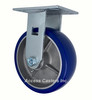 6DPABLR 6" Rigid Caster with Blue Polyurethane on Aluminum Wheel
