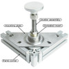 Copy of LM6311-CB-SS 5/8-11 Leveler Mount: Corner Baseplate, Stainless Insert