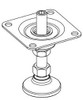 LM7510-SB-SS Square baseplate with 3/4-10 threaded stainless insert