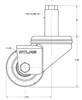 SC525SS-SX-PXP-500 caster dimensions