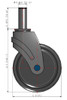NG-05QDP-125-SW-GR09 Glass-Filled Nylon Body Swivel Caster with Stainless Steel components