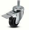 AS30T2PODTL 3" threaded stem caster with total lock brake, polyolefin wheel