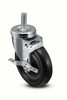 AS50T2PODSB 5" Threaded Stem Caster with Brake, Polyolefin Wheel, 300 lb. capacity