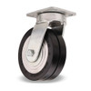 S-52K-6SWF70D Hamilton Standard Duty Swivel Caster with 6" x 2" UltraGlide® (70D) Twin Wheel Black Tread on Aluminum Core