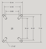 FLC1025 10 Inch Heavy Duty Cast Iron Floor Lock, Large Top Plate